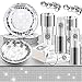 Meanplan 70s Disco Party Supplies Disco Balls Plates Napkins Cocktail Stirrers Disposable Plastic Cups Party Table Runner for 80s 90s Wedding Picnic Travel101 Pieces - Image 3