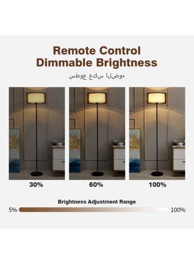 NEWLAN Modern Shade Floor Lamp: Smart Remote Dimmable, 3 Color Temperatures, Multi-Scene Elegant Lighting for Bedrooms & Living Spaces. 25x35x155cm - Image 5