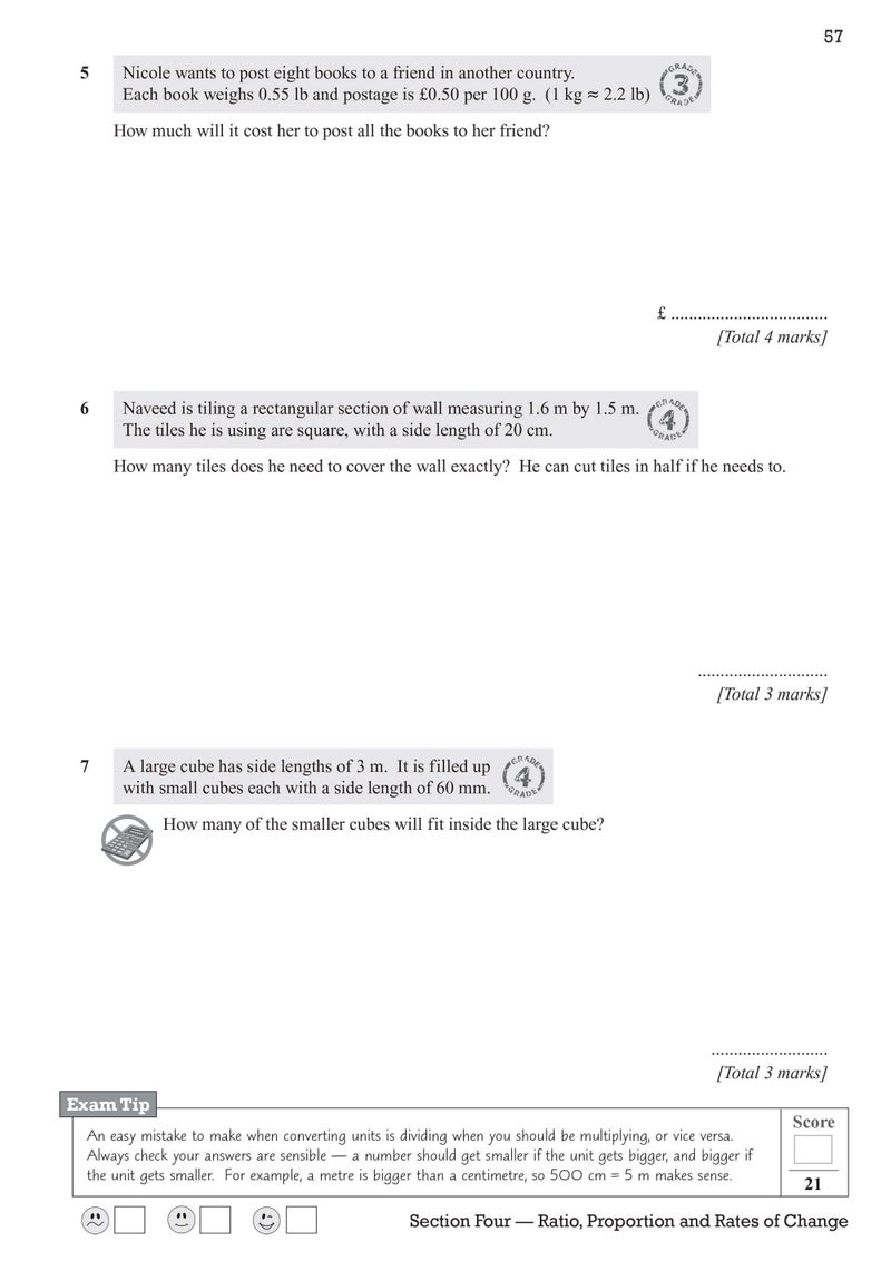 GCSE Maths OCR Exam Practice Workbook: Foundation - includes Video Solutions and Answers