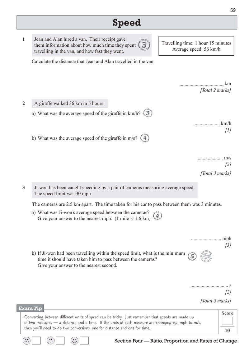 GCSE Maths OCR Exam Practice Workbook: Foundation - includes Video Solutions and Answers