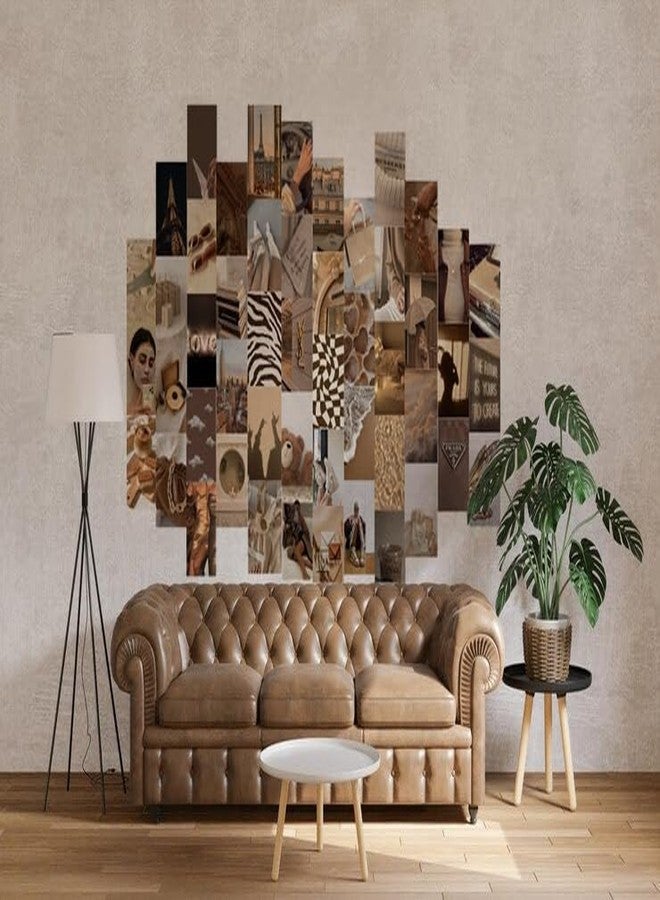 Kitty Cat® - Brown Aesthetic Wall Collage Kit for Room Decor || Set of 60 Aesthetic Posters | 300 GSM Water Resistant Paper | Size 4x6 Inch | Comes With Double Sided Tape (60) - Image 5
