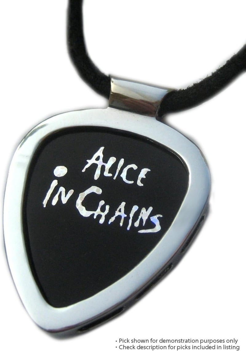 PickBay Guitar Pick Holder Pendant Necklace (CHROME Stainless Steel) & FENDER Guitar Pick Set (Authentic & Original) - Image 2