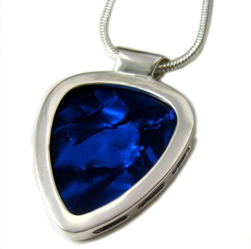 PickBay Guitar Pick Holder Pendant Necklace (CHROME Stainless Steel) & FENDER Guitar Pick Set (Authentic & Original) - Image 4