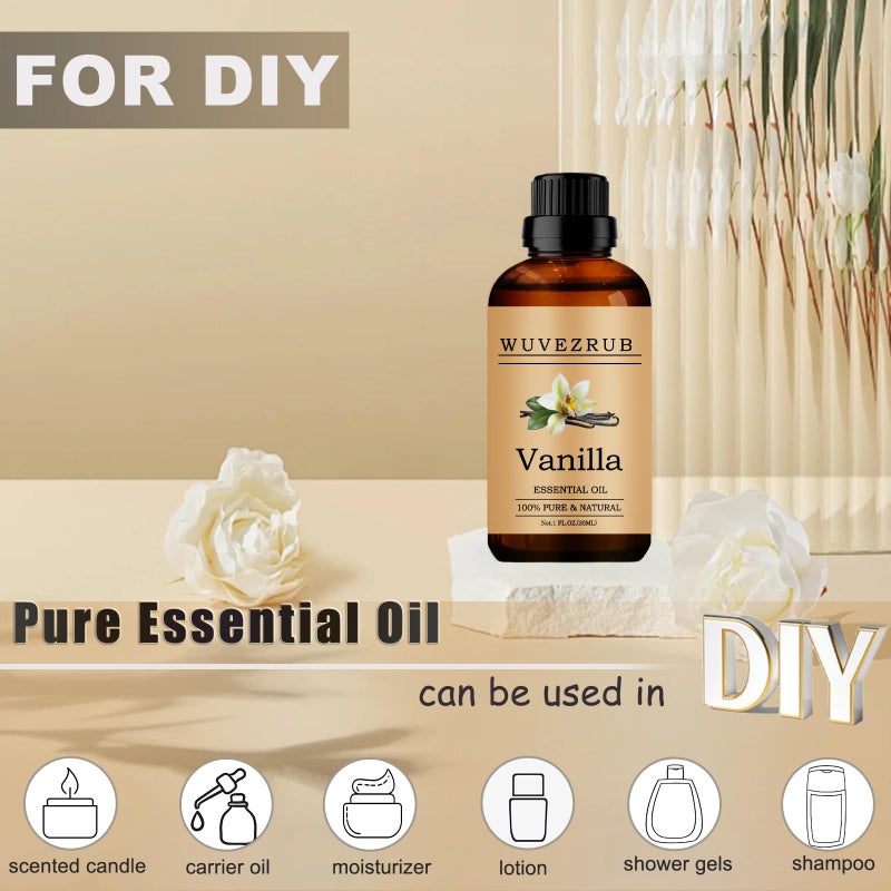 Wuvezrub Vanilla Essential Oils, 30ML Pure and Natural Essential Oil for Aromatherapy Diffuser - Vanilla /1 Fl Oz - Image 3