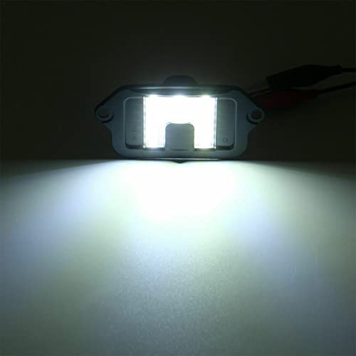 znakeauto Full LED License Plate Light Tag Lamp Housing Assembly Replacement Waterproof For 2005 2006 2007 2008 2009 Ford Mustang - 6000K Diamond White, 1-Piece - Image 4