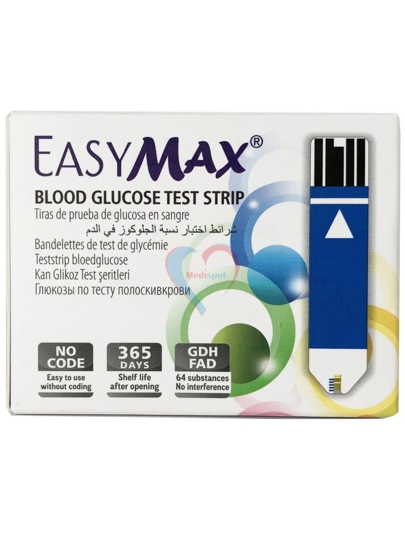 Easy Max - 50-Piece Blood Glucose Test Strips - Image 1
