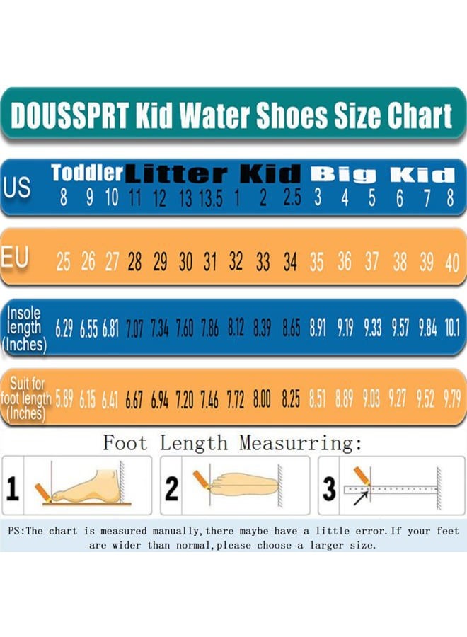DOUSSPRT Water Shoes for Kids Boys Girls Quick Dry Beach Sports Swim Pool Aqua Shoes for Toddler/Little Kid/Big Kid Pink 12 - Image 4