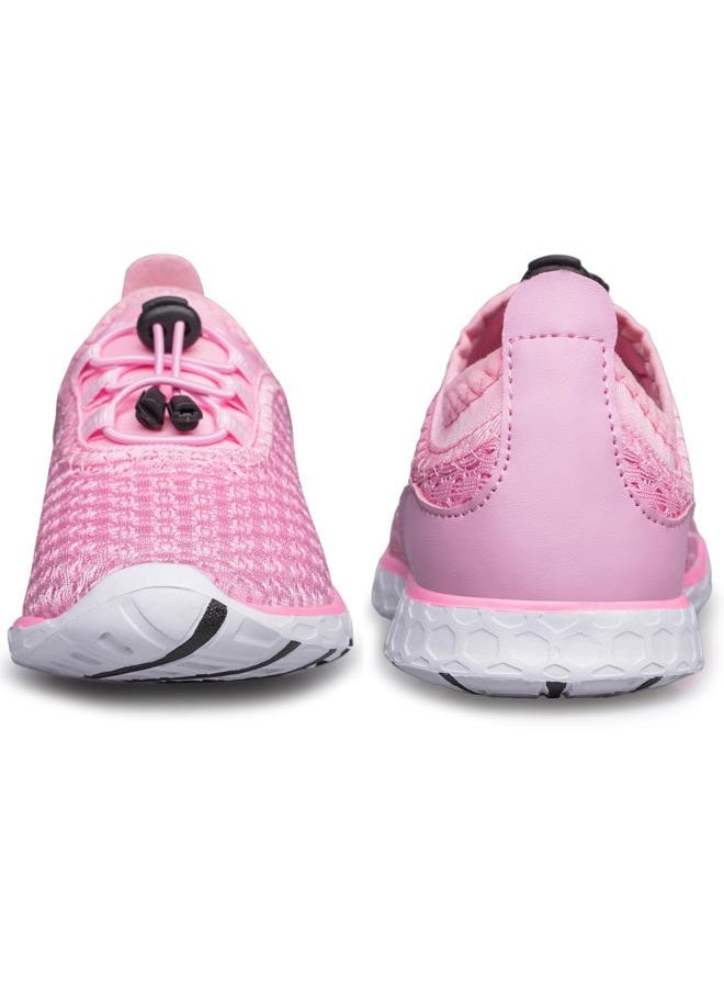DOUSSPRT Water Shoes for Kids Boys Girls Quick Dry Beach Sports Swim Pool Aqua Shoes for Toddler/Little Kid/Big Kid Pink 12 - Image 3