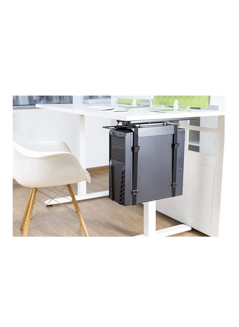 Navodesk Stap-on Under Desk CPU Holder, CPU Mount, PC Holder with Sliding Track