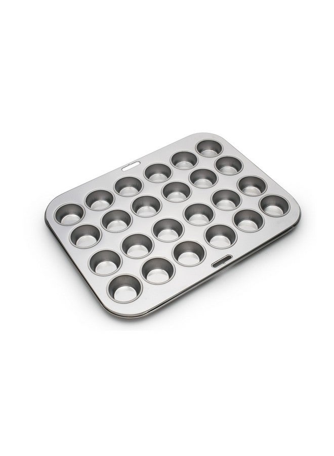 Fox Run Mini Muffin and Cupcake Pan, 10.5 x 13.75 x 1.5 inches, 24 Cup, Stainless Steel - Image 1