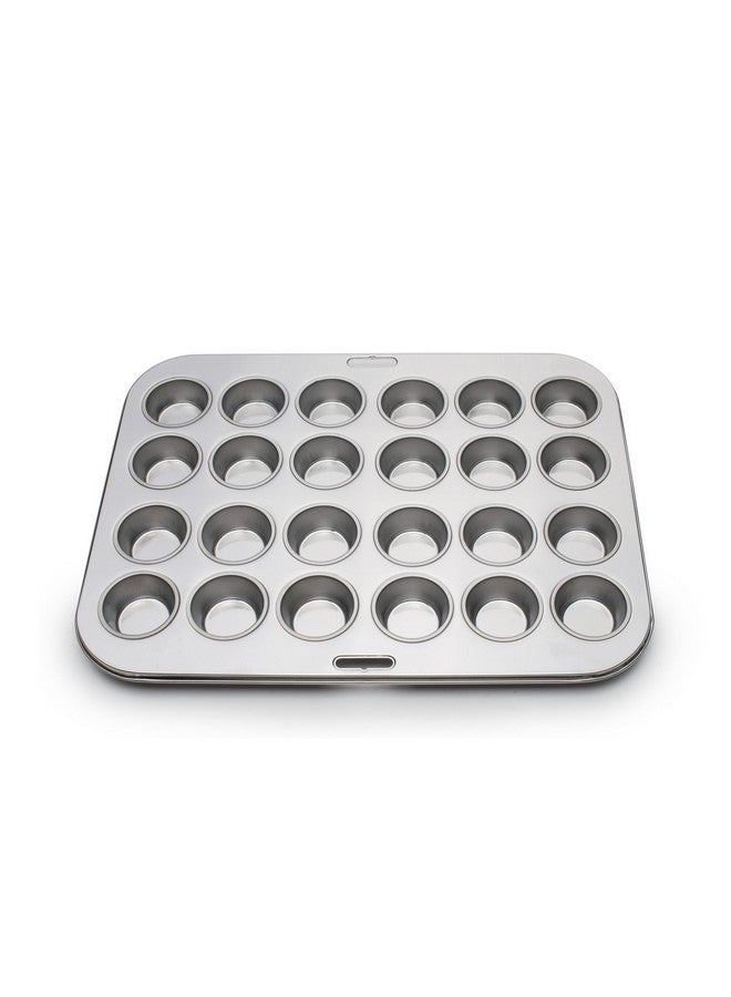 Fox Run Mini Muffin and Cupcake Pan, 10.5 x 13.75 x 1.5 inches, 24 Cup, Stainless Steel - Image 2