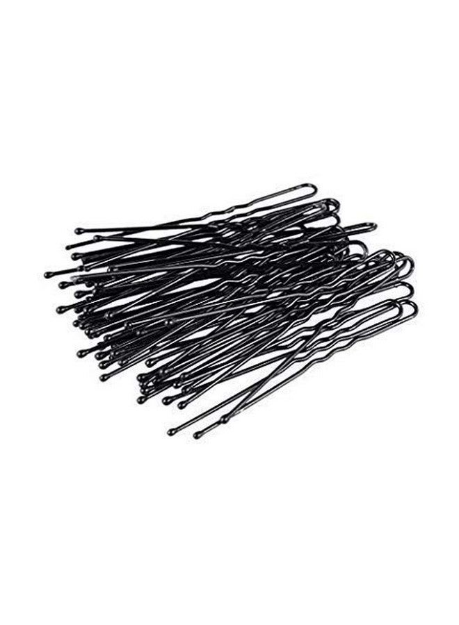 Fameza FAMEZA 100PCS Black Metal U-Shape Bobby Pins Curved Bun Hair Clip,Special Hair Pin Of The Studio for Girls Women and Hairdressing Salon,Is Used To Add Coarse Fixed Tool - Image 2