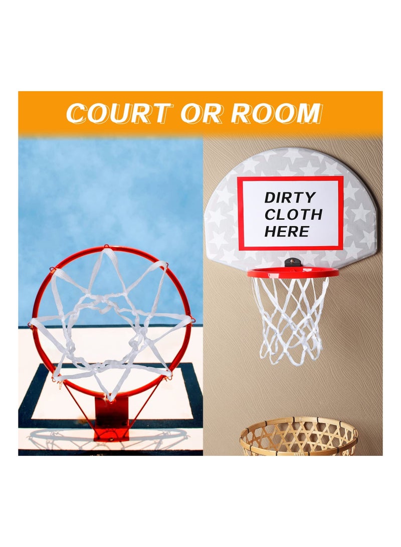 Y&D 2 Pcs Mini Basketball Net Replacement, SYOSI Nylon Net, Sports Hoop Outdoor Indoor Anti Whip for Kids Activity Supplies, 8 Loops  - Image 4
