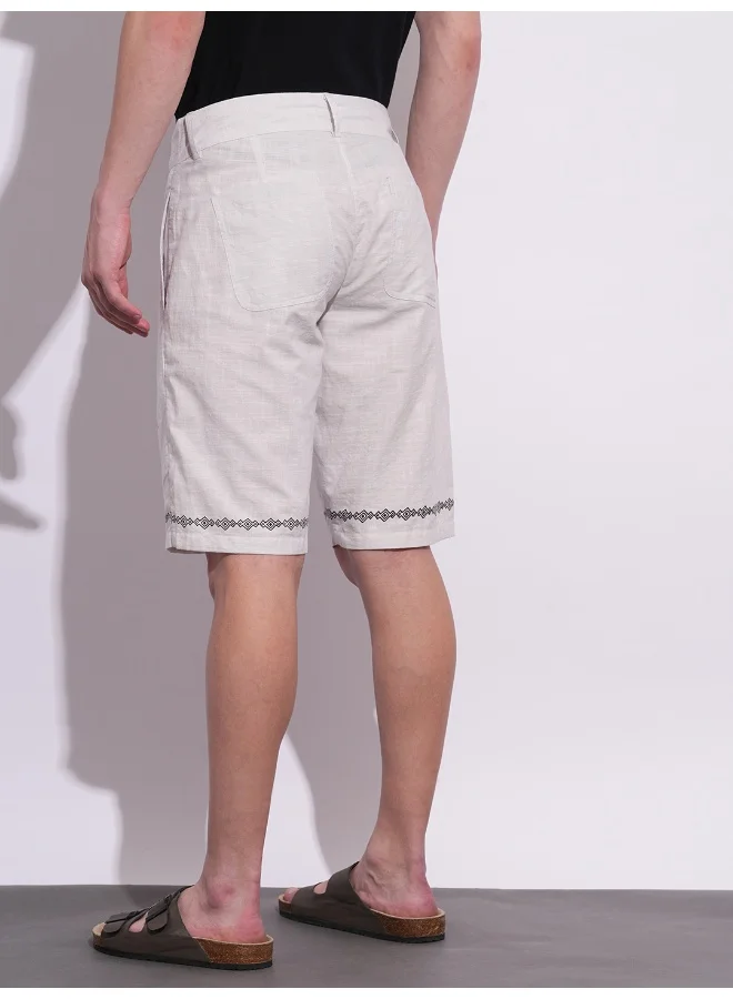 بيينغ هيومان Mens Light Grey Moderno Fit Shorts