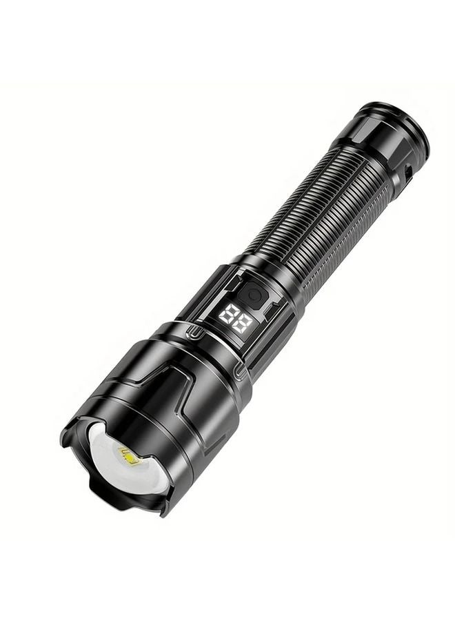Digital Display Super Bright Tactical Flashlight 1200mAh Rechargeable Type C Fast Charging - Image 1