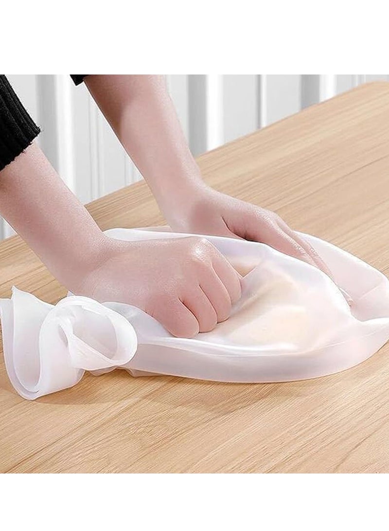 3 Piece Silicone Dough Bag, Reusable Kneading Dough Bag Thickened Dough Mixer Bag Improve Multifunctional Dough Mixer for Bread Making Cooking Tool Easy to Wash Flour Mixing Bag (8.07*10.23inch) - Image 3