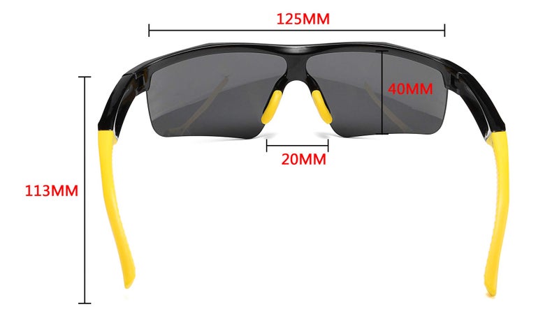FEISEDY Kids Teens Baseball Polarized Sunglasses Sports TR90 Frame Boys Girls Cycling B2454 Black/Grey - Image 5