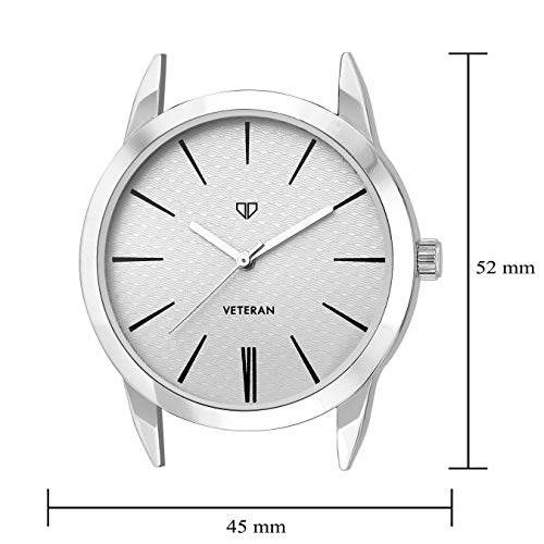 Walrus White Dial Analog Metal Chain Wrist Watch for Men | Stylish Quartz Display | Durable Silver Strap and Case | Classic and Elegant Design- Old Money Style (White) - Image 3