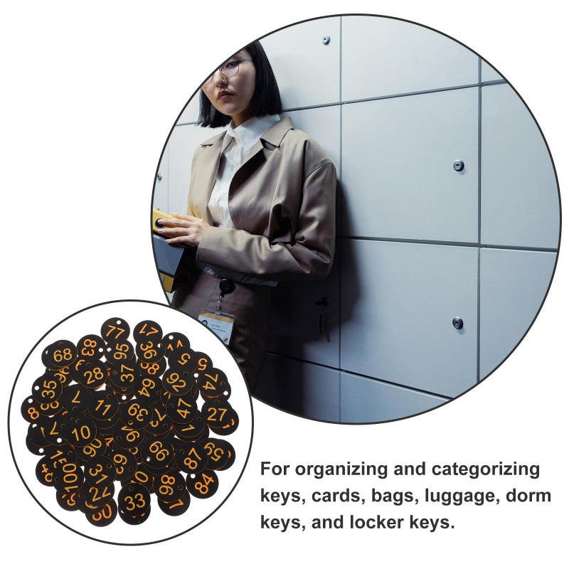 100 Numbered Plastic Key Tags With Holes For Lockers And Restaurant Tables - Image 4
