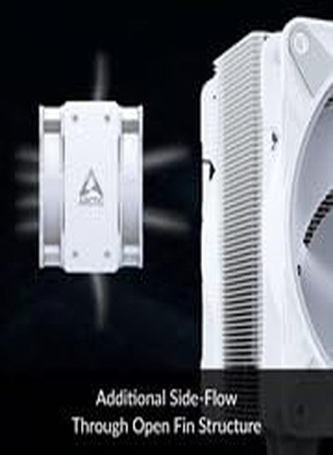 أركتيك مروحة تبريد المعالج ARCTIC Freezer 36 A-RGB - مروحة برجية مفردة مع نظام دفع وسحب، مروحتان 120 مم بضغط مُحسَّن، محمل ديناميكي سائل، سرعة دوران من 200 إلى 2000 دورة في الدقيقة، 4 أنابيب حرارية، تشمل MX-6 - أبيض - Image 4