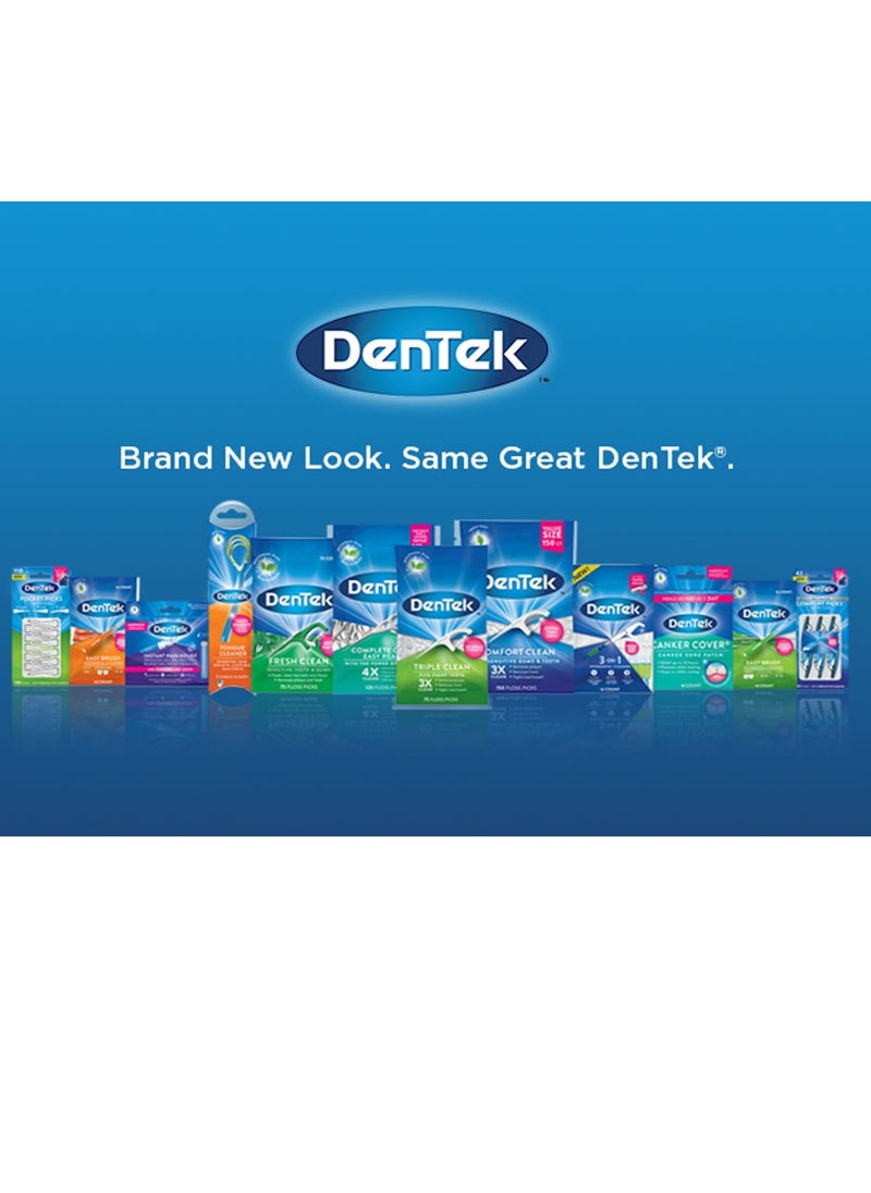 Dentek - Comfort Clean F Floss Pick | Silky Tape | Tight Teeth Sensitive Gums | 30 Pcs - Image 1