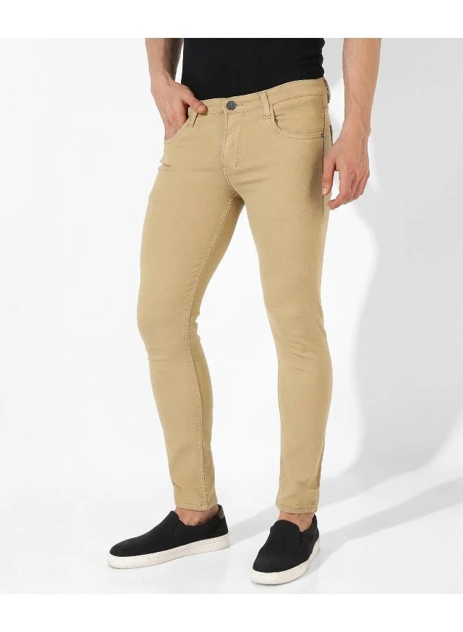 CAHOOT  Men's Classic Beige Regular Fit Denim Jeans for Men | Best Price UAE