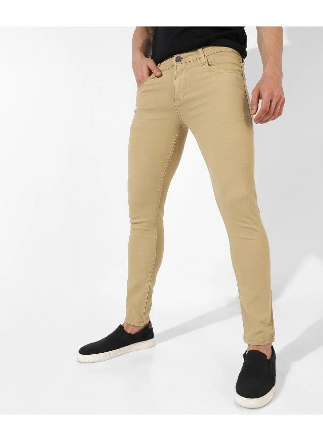 CAHOOT  Men's Classic Beige Regular Fit Denim Jeans for Men | Best Price UAE
