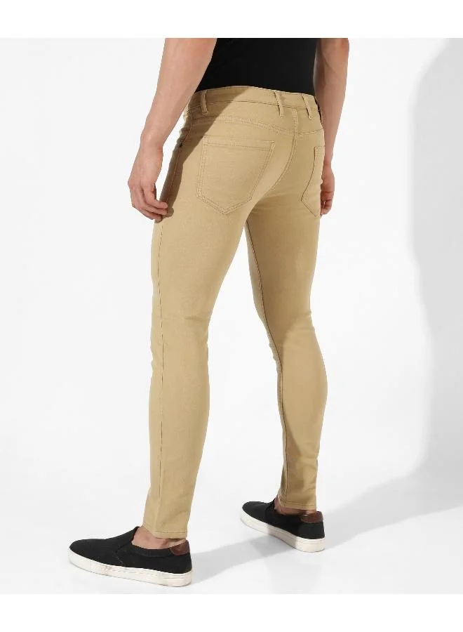 CAHOOT  Men's Classic Beige Regular Fit Denim Jeans for Men | Best Price UAE