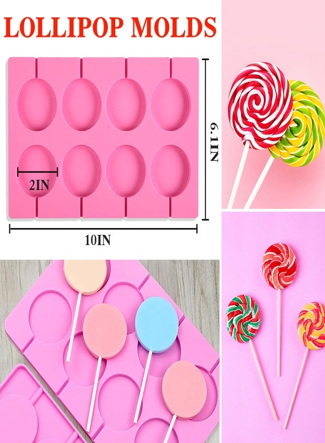 LZYLLS Silicone Lollipop Molds,Sucker Molds,Round Chocolate Lollipops Hard Candy Molds with 20 Lollipop Sucker Sticks for Making Lollipop,Hard Candy,Ice Molds,Chocolate,Etc - Image 4
