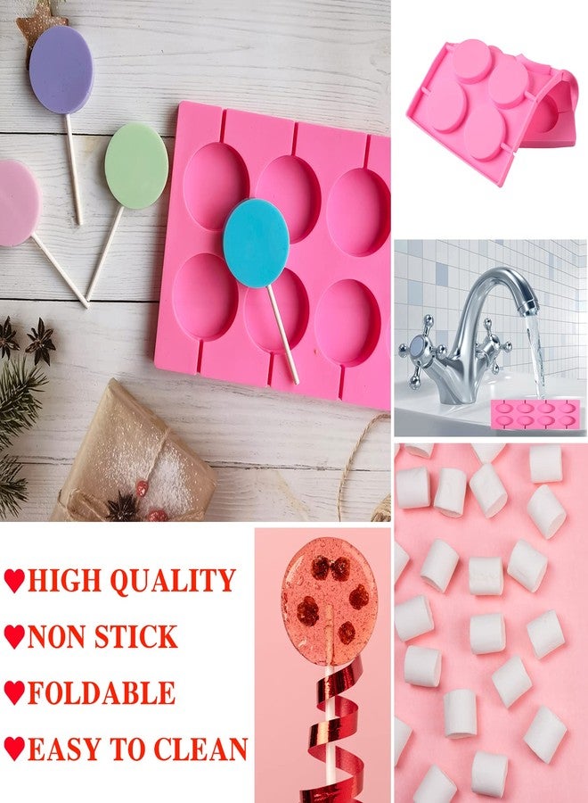 LZYLLS Silicone Lollipop Molds,Sucker Molds,Round Chocolate Lollipops Hard Candy Molds with 20 Lollipop Sucker Sticks for Making Lollipop,Hard Candy,Ice Molds,Chocolate,Etc - Image 5