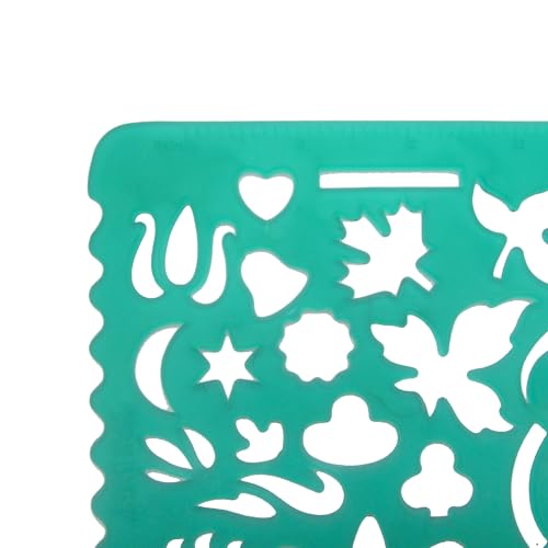 Yosogo Set of 2 Artistic Drafting Templates & 4 ABC Lettering Stencil Plates | Durable and Lightweight Plastic for Art, Craft, and Learning Projects - Image 4