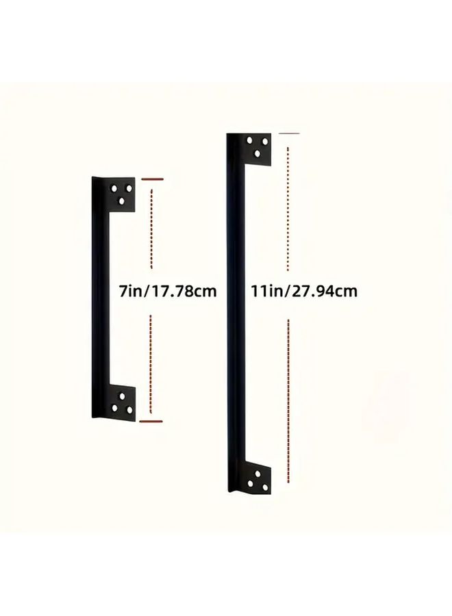 Black 7 Inch Stainless Steel Door Lock Protection Shield External Safety Cover Door Reinforcement Plate For Preventing Contact With Door Lock Bolts - Image 2