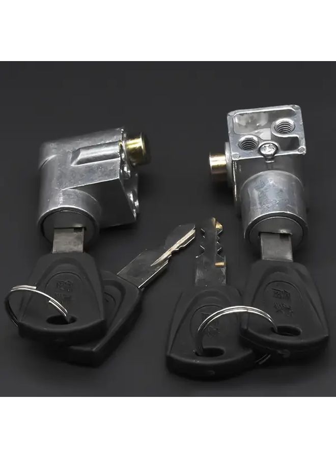 Heavy Duty 2pcs Set Electric Bicycle Motorcycle Anti Theft Battery Box Lock Metal - Image 5