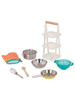 B. Toys Mini Chef - Pot & Pan Playset Play Kitchen Accessories  - Image 1