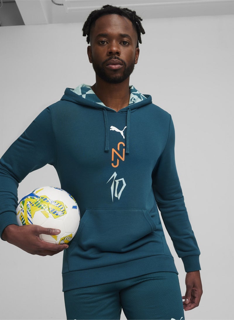 PUMA NEYMAR JR Creativity Mens Blue Football Hoodie - Image 1