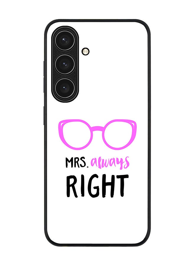 Stylizedd Rugged Black edge case for Samsung Galaxy S24 FE, Slim fit Soft Case Flexible Rubber Edges Anti Drop TPU Gel Thin Cover -  Mrs. Always Right - Image 1