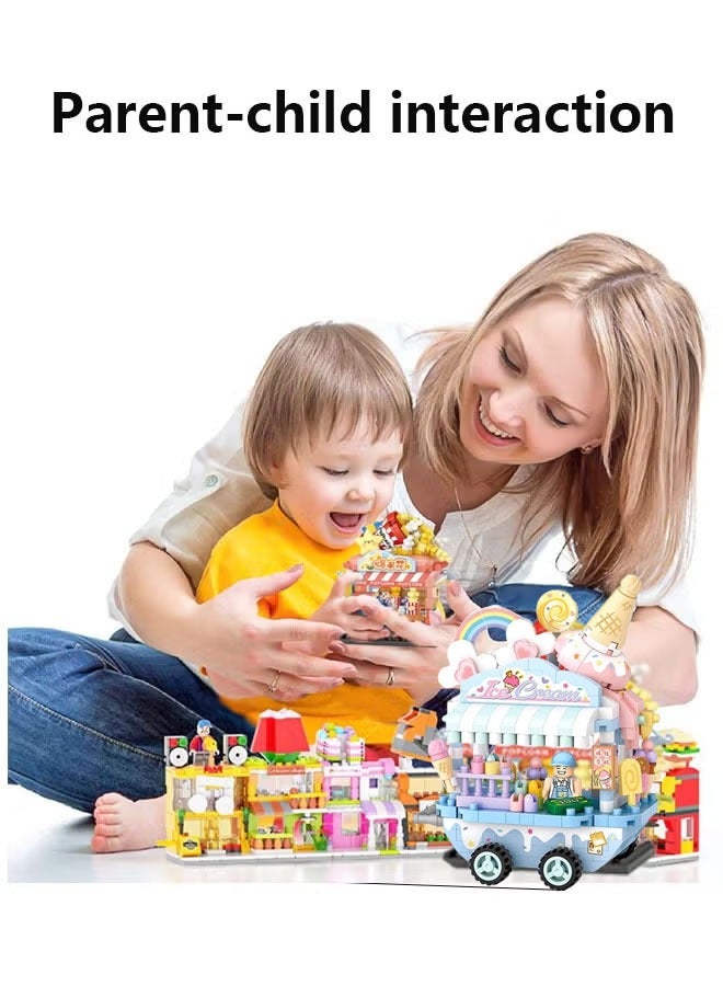 Mini City Shop Street View Building Blocks Model Set,Simulation Architecture Collection Particle Construction Building Bricks Toy,Home Decoration  - Image 3