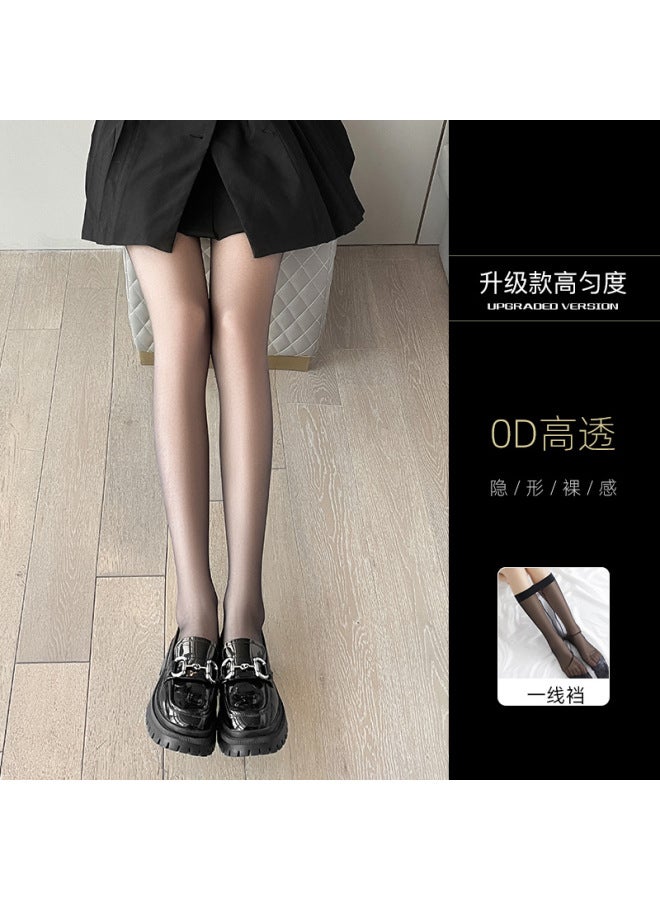 Anti-snag Durable Women's Autumn Thin Pantyhose Black Silk 0d Ultra-transparent Polka Dot Black Stockings