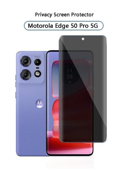 واقي شاشة الخصوصية لهاتف Motorola Edge 50 Pro 5G، صلابة 9H، مضاد للتجسس، مضاد للخدش، مضاد للغبار، طبقة زجاجية مقواة سهلة التركيب
