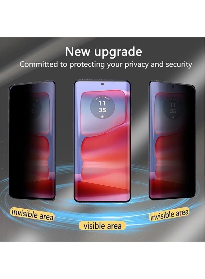 إكس ليفيل واقي شاشة الخصوصية لهاتف Motorola Edge 50 Pro 5G، صلابة 9H، مضاد للتجسس، مضاد للخدش، مضاد للغبار، طبقة زجاجية مقواة سهلة التركيب - Image 2