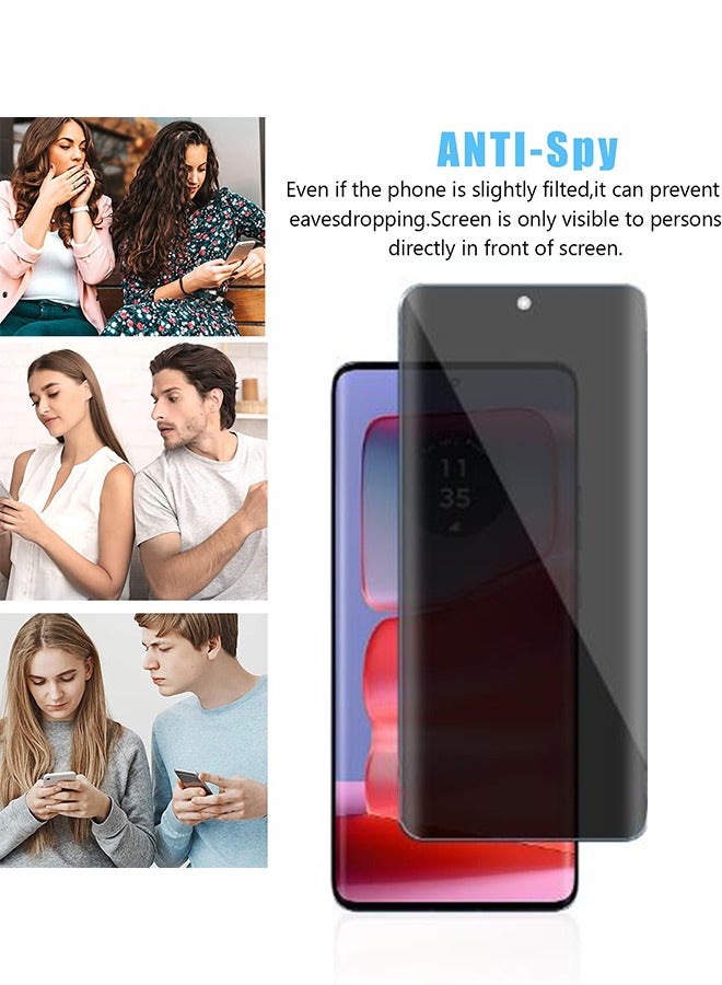 إكس ليفيل واقي شاشة الخصوصية لهاتف Motorola Edge 50 Pro 5G، صلابة 9H، مضاد للتجسس، مضاد للخدش، مضاد للغبار، طبقة زجاجية مقواة سهلة التركيب - Image 3