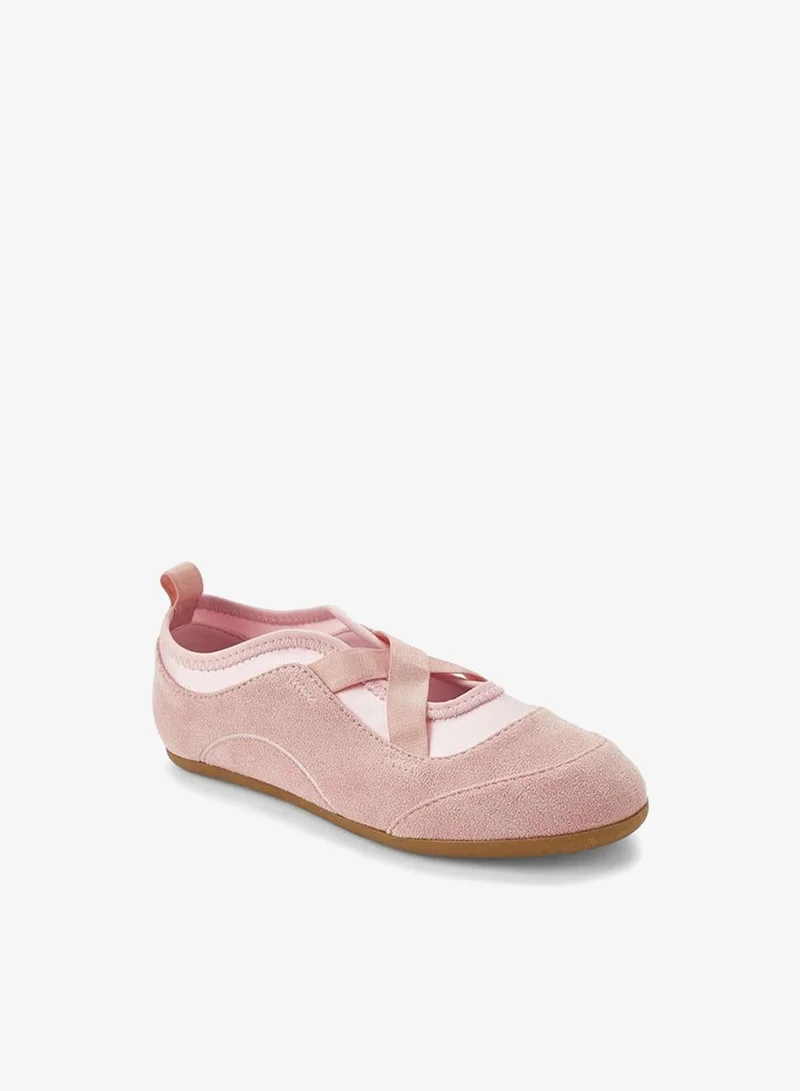 Little Missy PINK Girls Cross Strap Ballerina Shoes for Women | Best Price UAE
