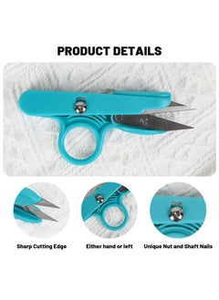 UCEC Thread Snips, Crochet Scissors Yarn Scissors Small Mini Scissors Fabric Scissors Embroidery Scissors Thread Scissors Clipper Nippers For Sewing Knitting, 12 Pack  - Image 2