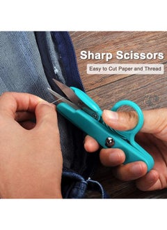 UCEC Thread Snips, Crochet Scissors Yarn Scissors Small Mini Scissors Fabric Scissors Embroidery Scissors Thread Scissors Clipper Nippers For Sewing Knitting, 12 Pack  - Image 4