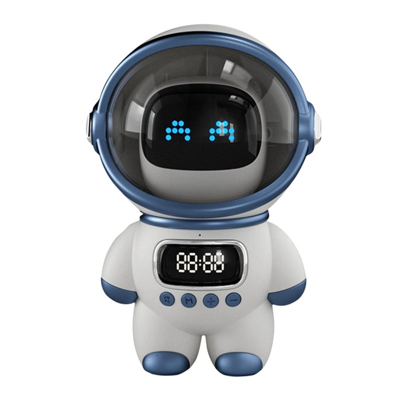 ساعة مكبر الصوت بلوتوث ذكاء اصطناعي Astronaut Speaker مع ضوء ليل صغير - هدايا عيد الميلاد - اللون الأبيض - Image 2