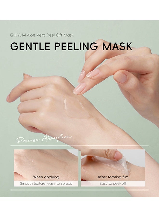 QUIYUM Aloe Vera Peel Off Mask, Exfoliating Hydro Jelly Masks for Facials, Moisturizing, Refreshing, Pores Cleansing, Oil Control, Soothes & Strengthens Skin Barrier for All Skin Types - Image 3