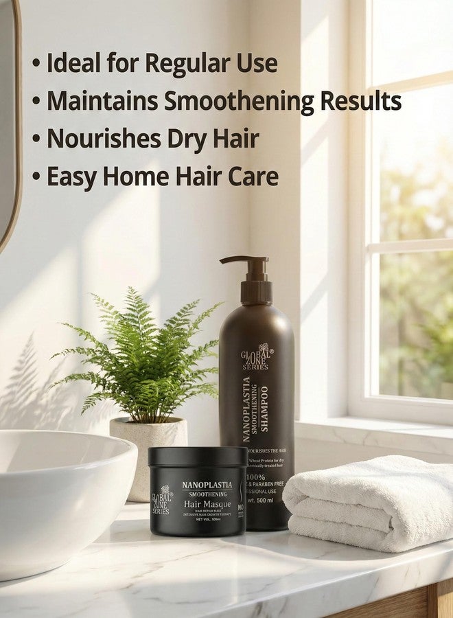 Nexify india Global Zone Series Nanoplastia Hair Care Set, Smoothening Shampoo and Hair Masque, 500 ml Each, Sulphate and Paraben Free - Image 5