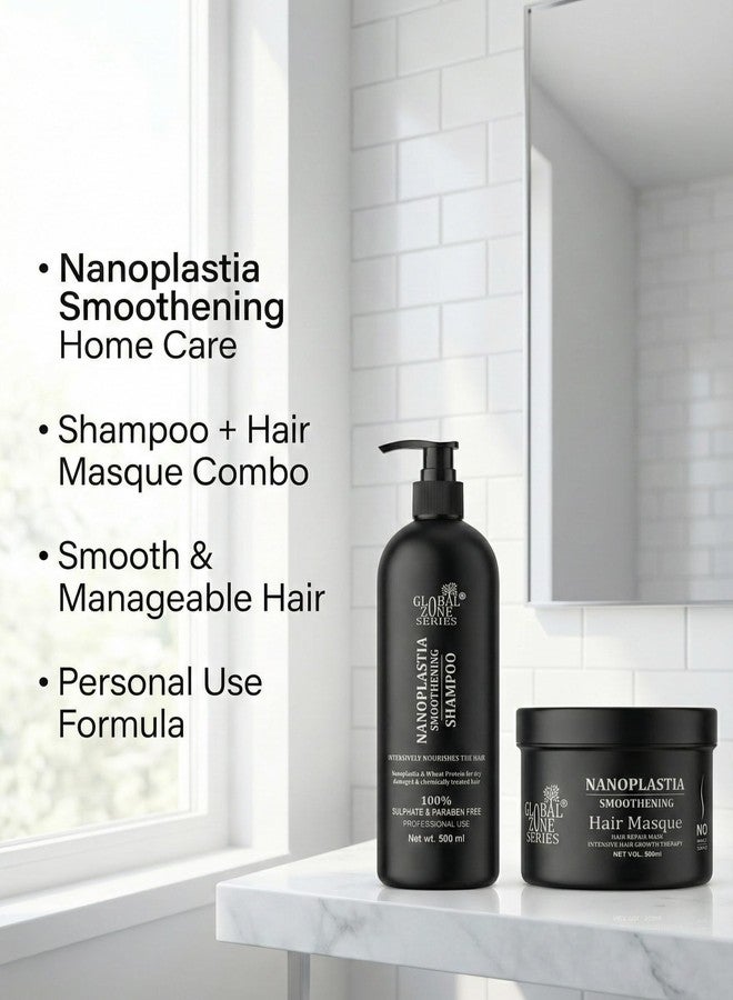 Nexify india Global Zone Series Nanoplastia Hair Care Set, Smoothening Shampoo and Hair Masque, 500 ml Each, Sulphate and Paraben Free - Image 4
