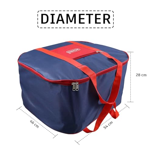 ACHRO 2 Pack Moisture Proof Nylon Large Size Underbed Storage Bag For Clothes/Bedsheets/Toys/Blankets/Bedsheets Storage Bag Blue Red (54 x 46 x 28 cm) -Multipurpose, Rectangular - Image 5