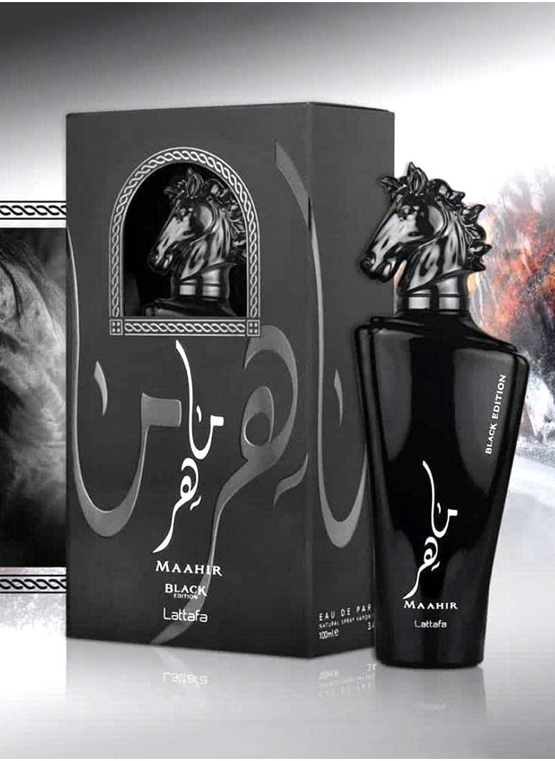 Lattafa Maahir Black Edition by Lattafa | Unisex Perfume 100ml | Luxury Long Lasting Perfume with Oud, Patchouli & Leather Notes  - Image 3